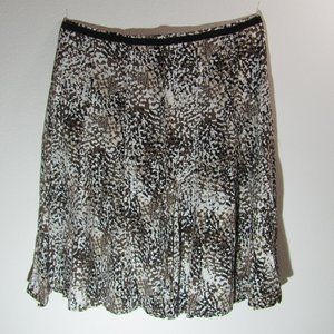 Christopher & Banks Brown Printed Skirt